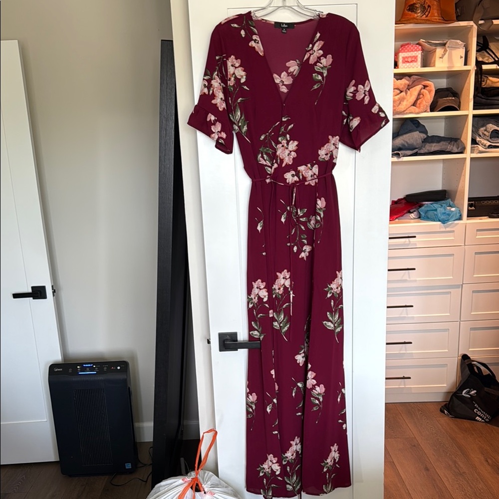 Floral Burgundy Lulus dress